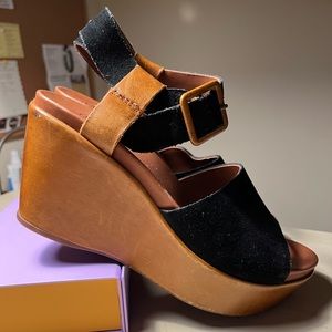 Kork-Ease Platform Sandals Size 37/6.5